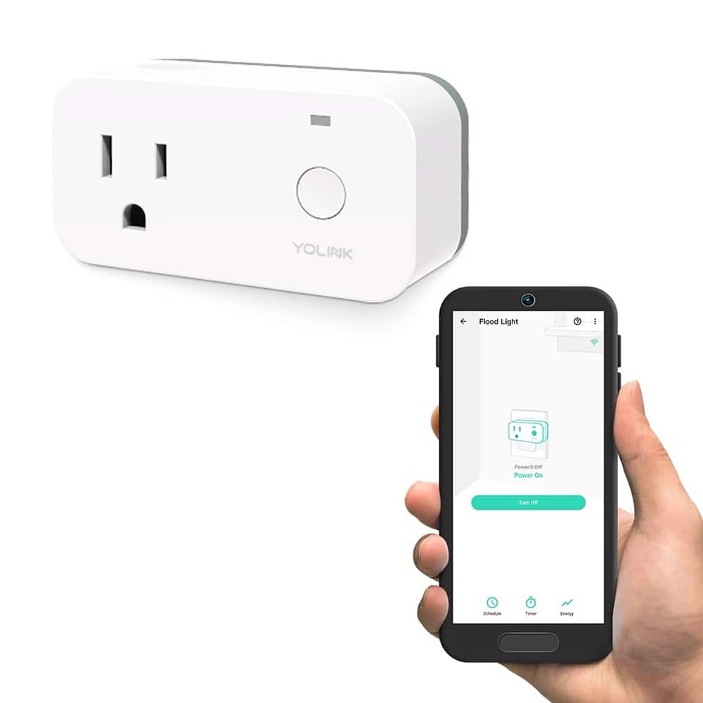 RTMB - Smart Plug with Energy Monitoring, Works with Alexa & Google, YoLink Hub Required - White