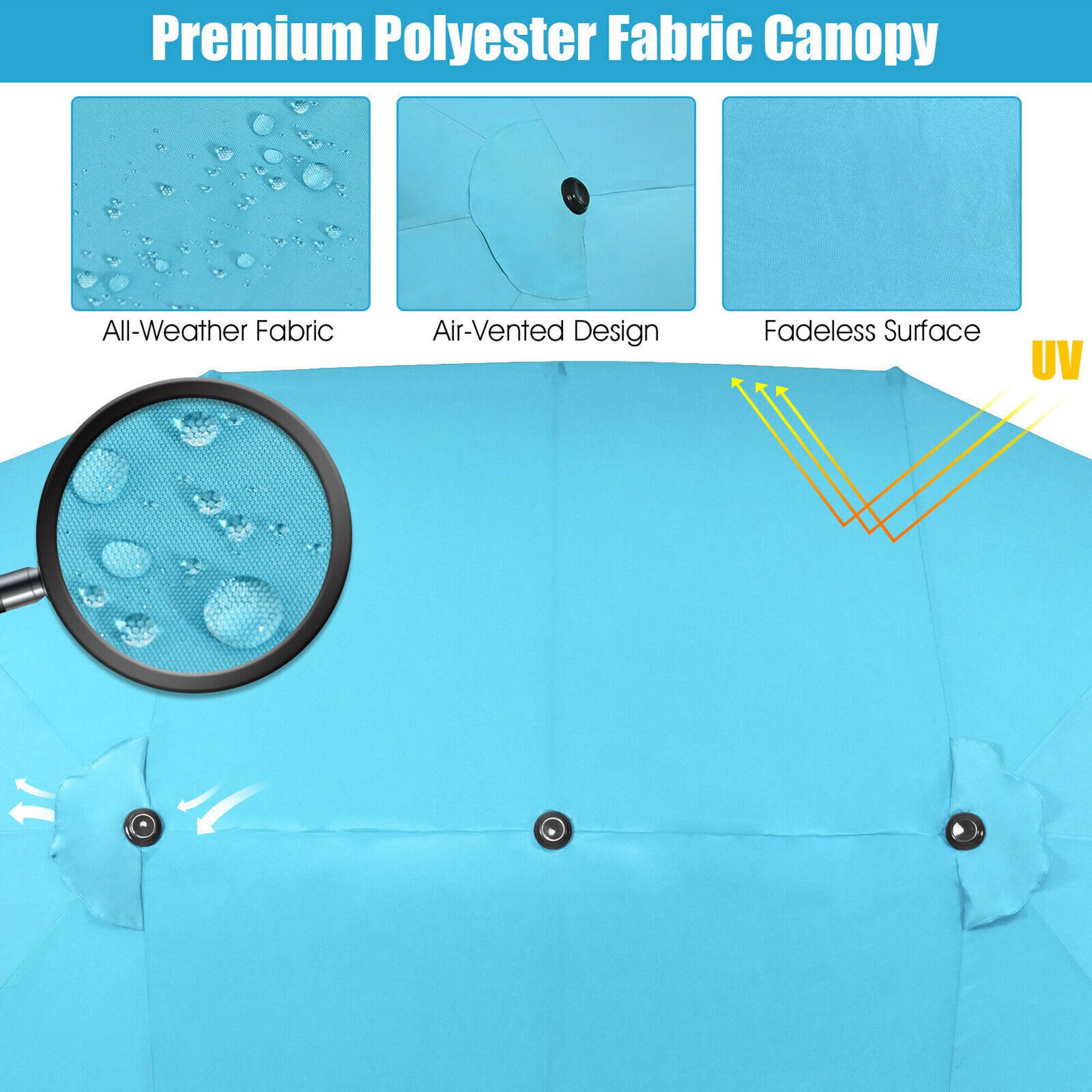 Premium Polyester Fabric Canopy, All-Weather Fabric, Air-Vented Design, Fadeless Surface, UV