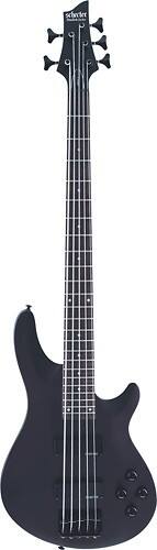 Front Standard. Schecter - Omen-5 5-String Full-Size Electric Bass Guitar - Walnut Satin.