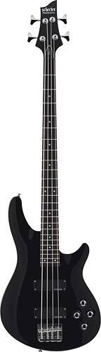 Front Standard. Schecter - Omen-4 4-String Full-Size Electric Bass Guitar - Gloss Black.