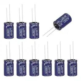 Unique Bargains - 15uF 100V Non-Polar Electrolytic Capacitor, 13x21mm, for Audio Tweeter/Speaker Crossover, 10pcs - Blue
