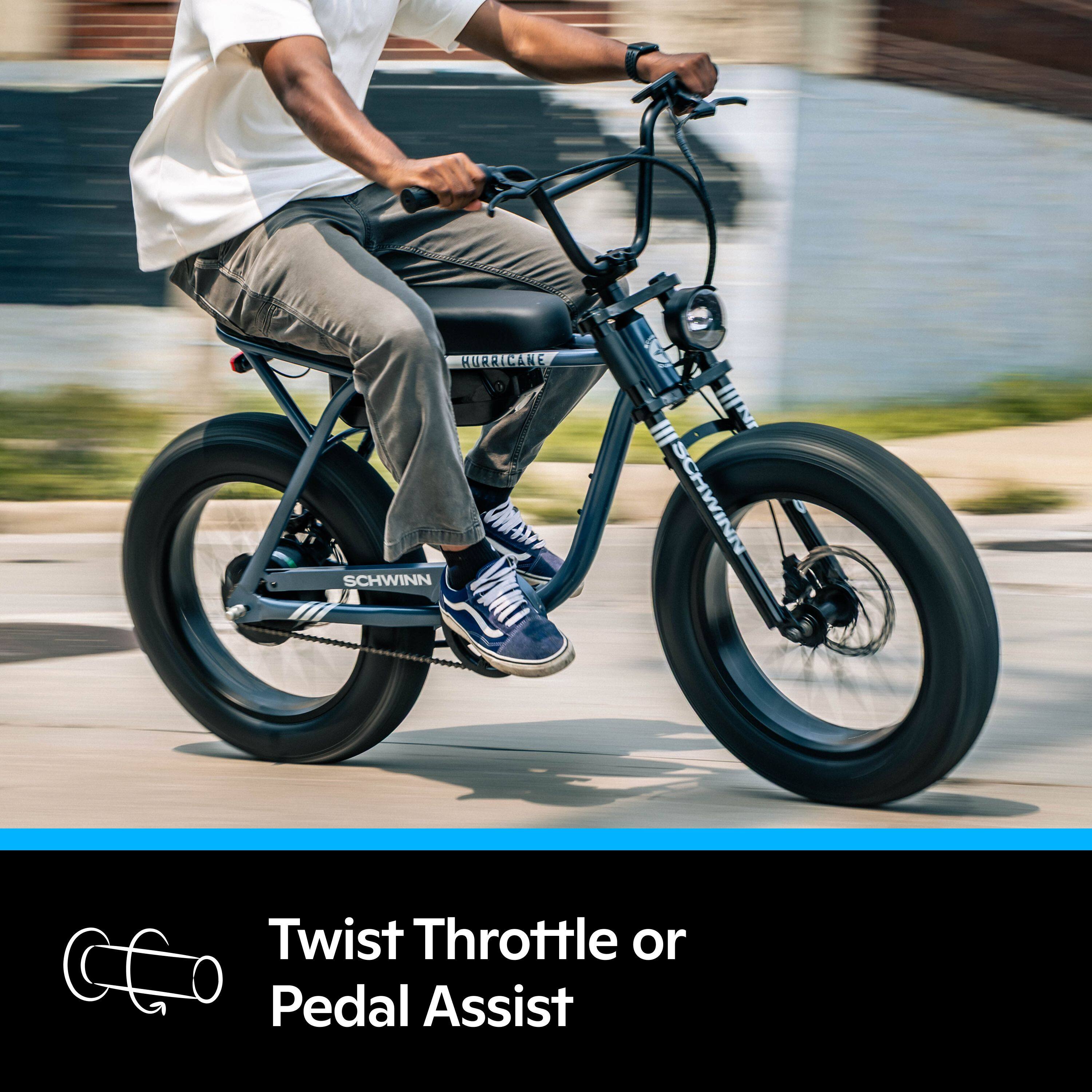 HURRICANE  
SCHWINN  
Twist Throttle or Pedal Assist