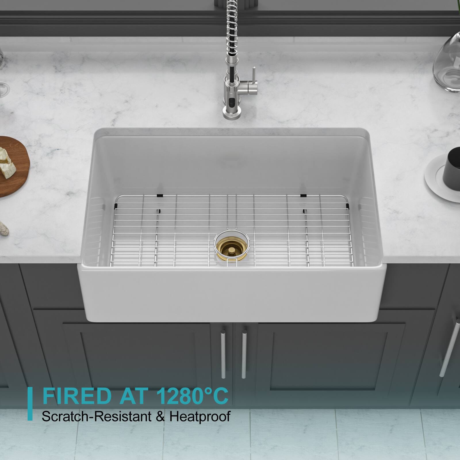 FIRED AT 1280°C  
Scratch-Resistant & Heatproof