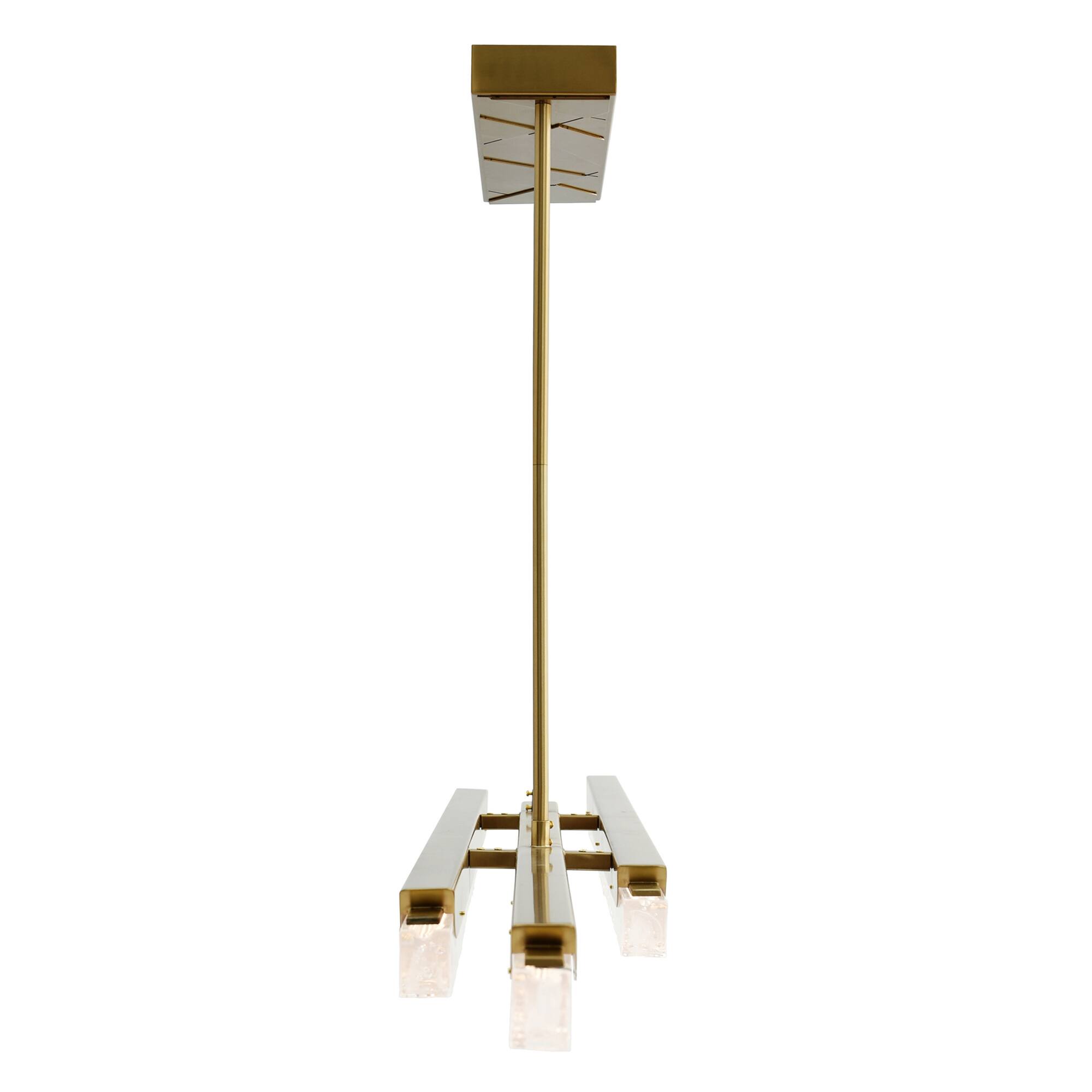 Back. CWI Lighting - Valira Integrated LED Brass Chandelier - Brass.