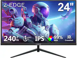 Z Z-Edge - 24 inch FHD 1920x1080 240Hz 1ms IPS Gaming Monitor, HDMI 2.0, DisplayPort 1.4 - Black