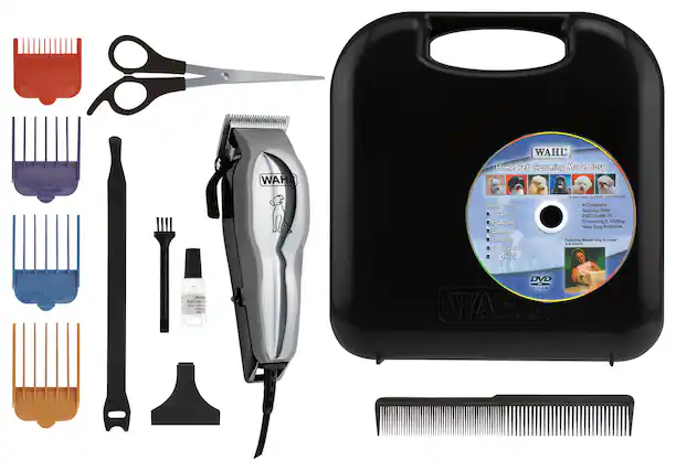 Angle. Wahl - Pet Pro Complete Grooming Kit - Black and Silver.