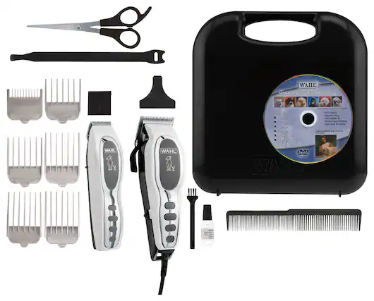 Angle. Wahl - Pet Pro Combo Kit - Silver.