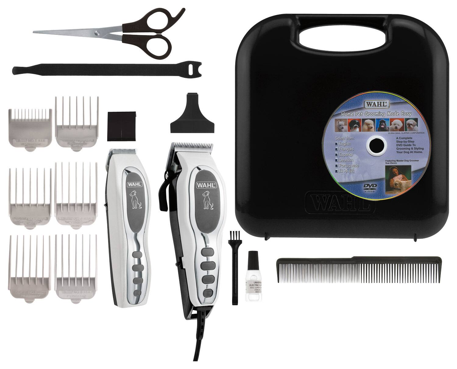 Angle. Wahl - Pet Pro Combo Kit - Silver.