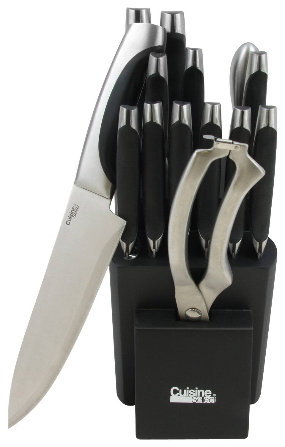 Angle. Gibson - Alistair 15-Piece Knife Set - Stainless-Steel/Black.