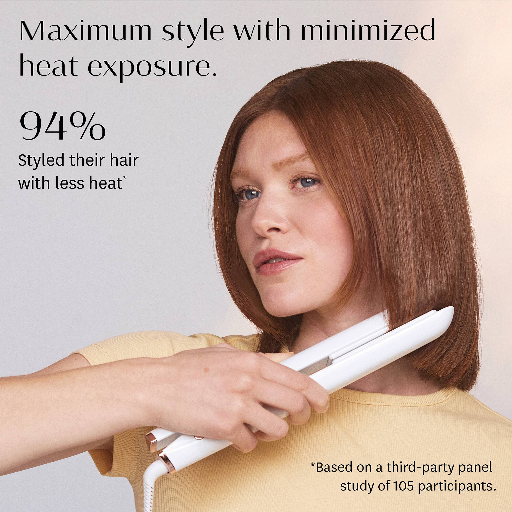 Maximum style with minimized heat exposure.

94% Styled their hair with less heat*

*Based on a third-party panel study of 105 participants.