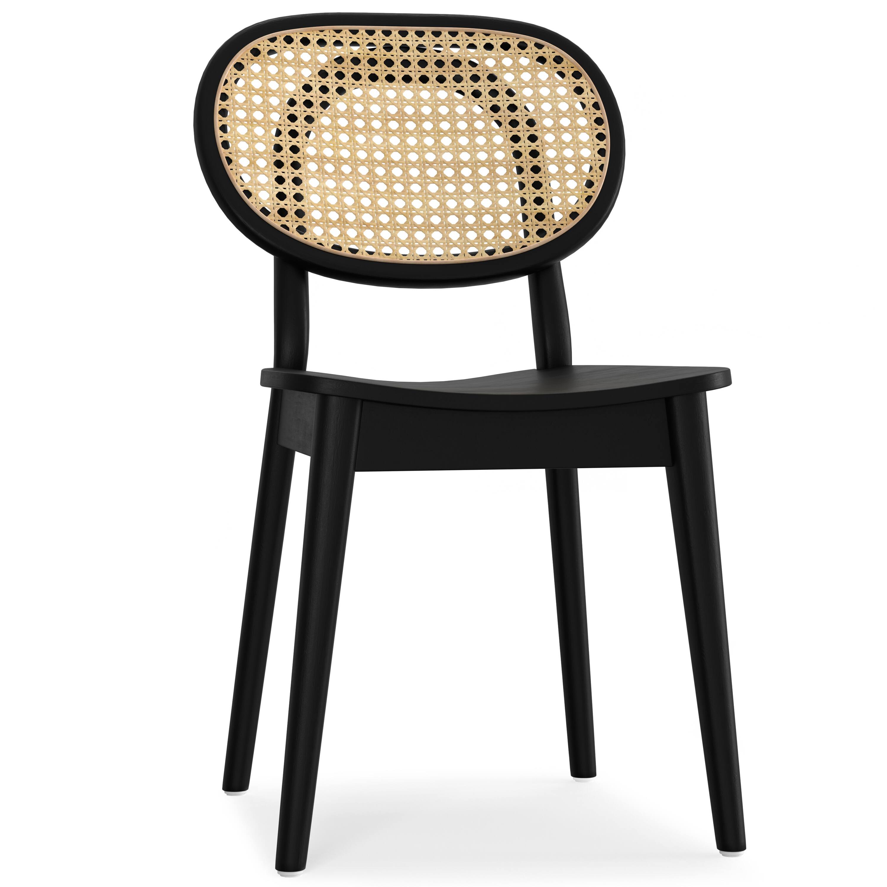 Alt View 2. Simpli Home - Rachel Dining Chair (Set of 2) in Black - Black.