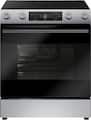 Bosch - 100 Series 30 in. Wide 5.8 Cu. Ft. Slide-In Electric Convection Range with Steam-Assist and 5 Elements - Stainless Steel