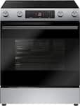 Bosch - 100 Series 5.8 Cu. Ft. Slide-In Electric Convection Range with Steam-Assist - Stainless Steel