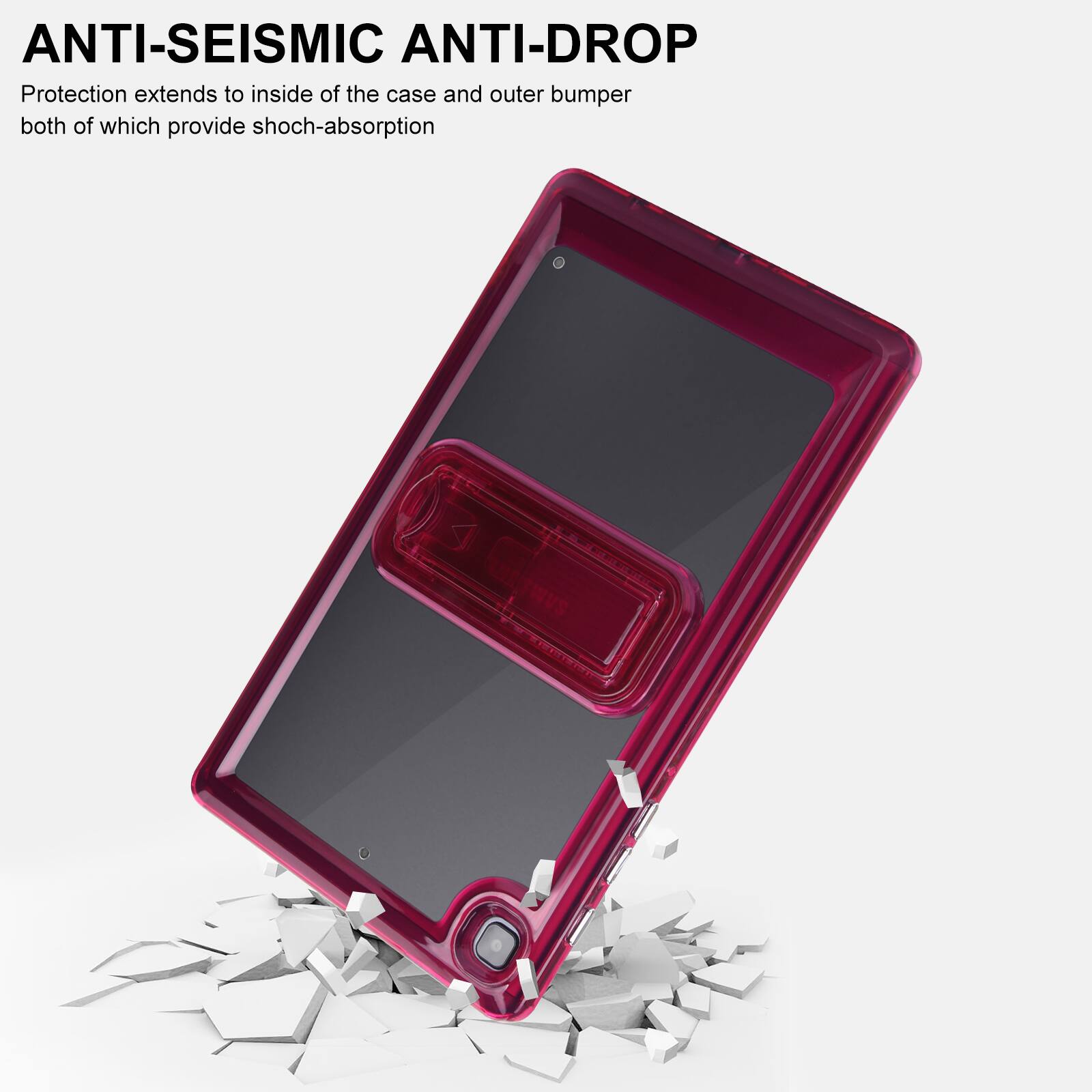 ANTI-SEISMIC ANTI-DROP  
Protection extends to inside of the case and outer bumper both of which provide shock-absorption