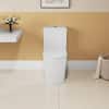 Front. Bothwa Home - T051 One‑Piece Elongated Modern Compact Design Toilet - White.