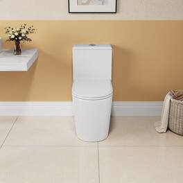 Bothwa Home - T051 One‑Piece Elongated Modern Compact Design Toilet - White