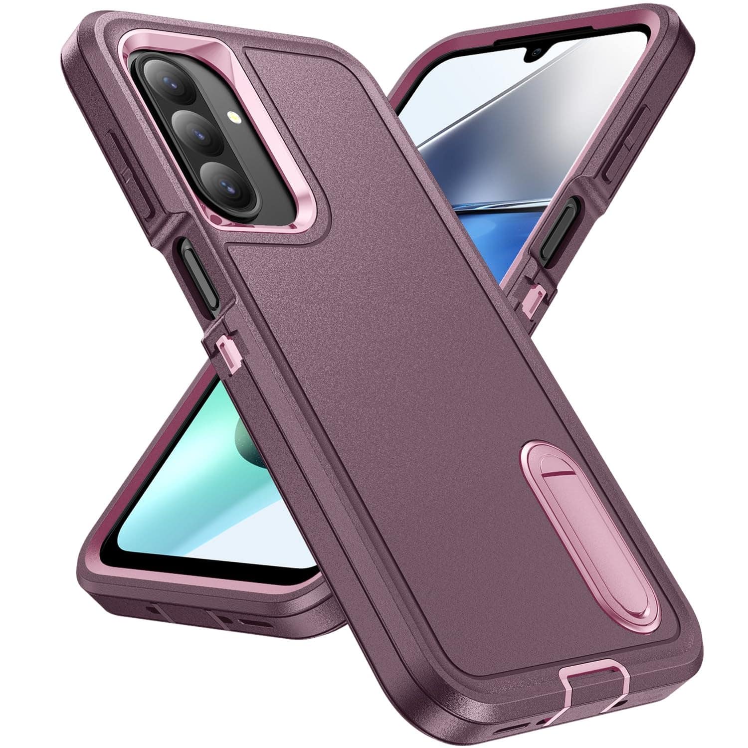 UUCOVER - Rugged Protective Case for Samsung Galaxy A26 5G with Built in Kickstand, Shockproof Drop-Proof Dual Layer Armor Cover - Purple+Pink price history on PriceWatchPro
