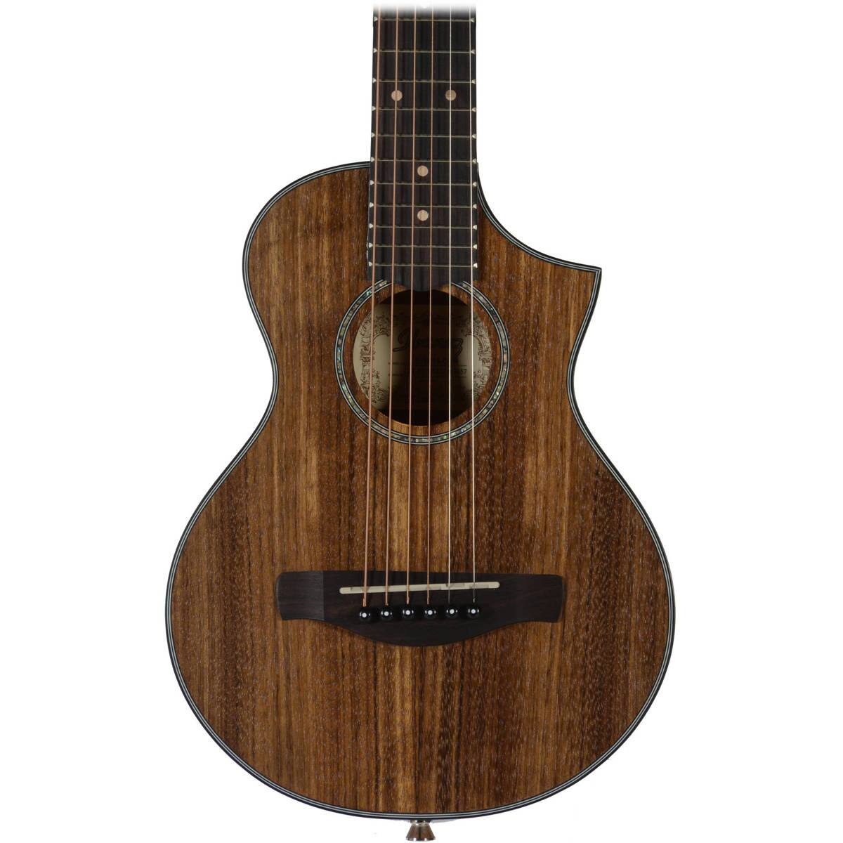 Alt View 3. Ibanez - Ibanez EWP Series EWP14 Piccolo Acoustic Guitar, Rosewood Fretboard, Open Pore Natural.