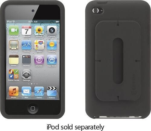 Front Standard. Griffin Technology - FlexGrip Wrap Case for 4th-Generation Apple® iPod® touch - Black.
