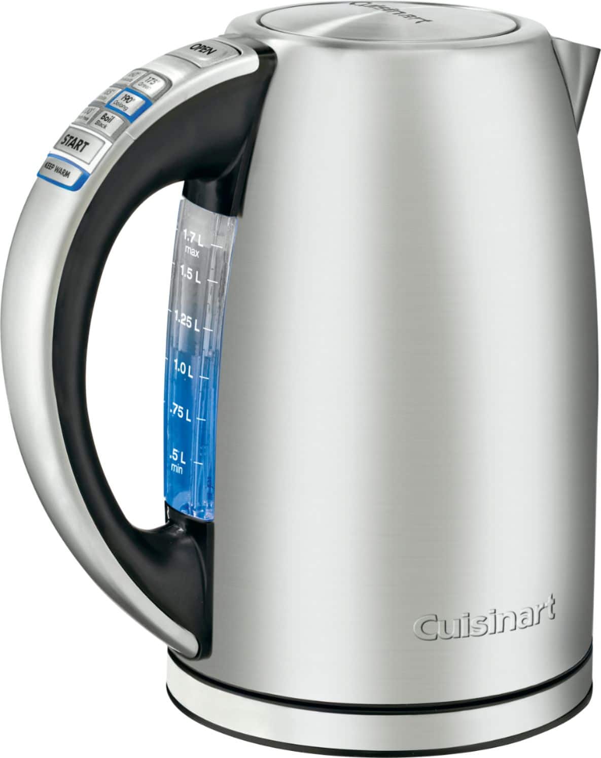 Alt View 12. Cuisinart - PerfecTemp Cordless Electric Kettle - Silver.