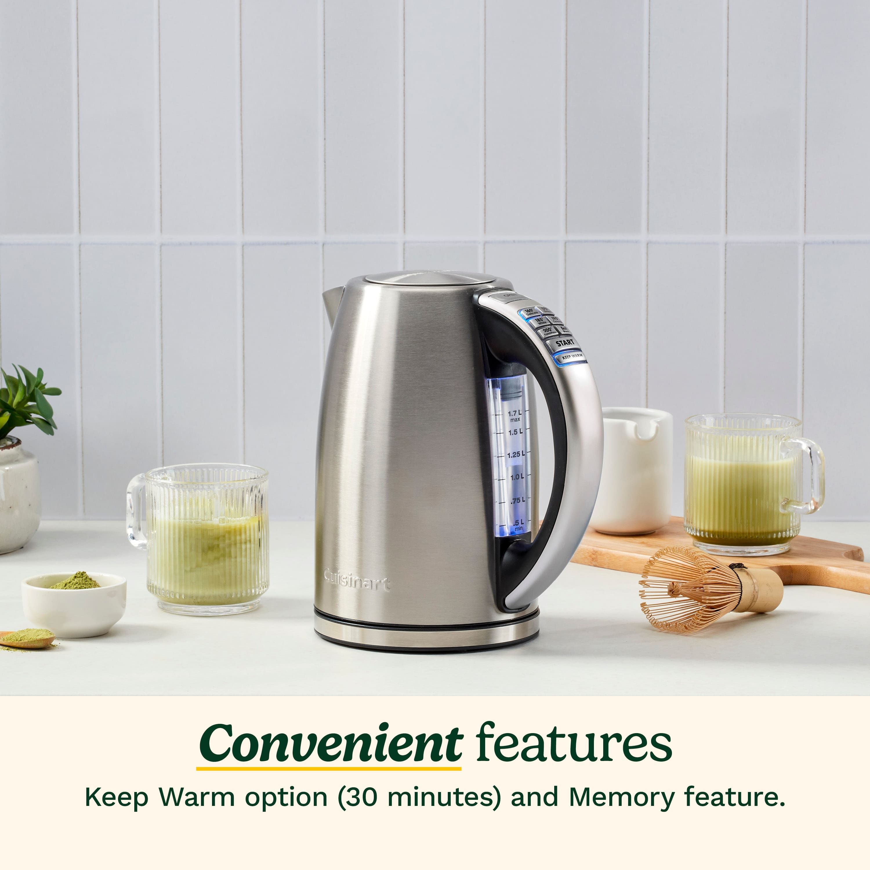Convenient features: Keep Warm option (30 minutes) and Memory feature.