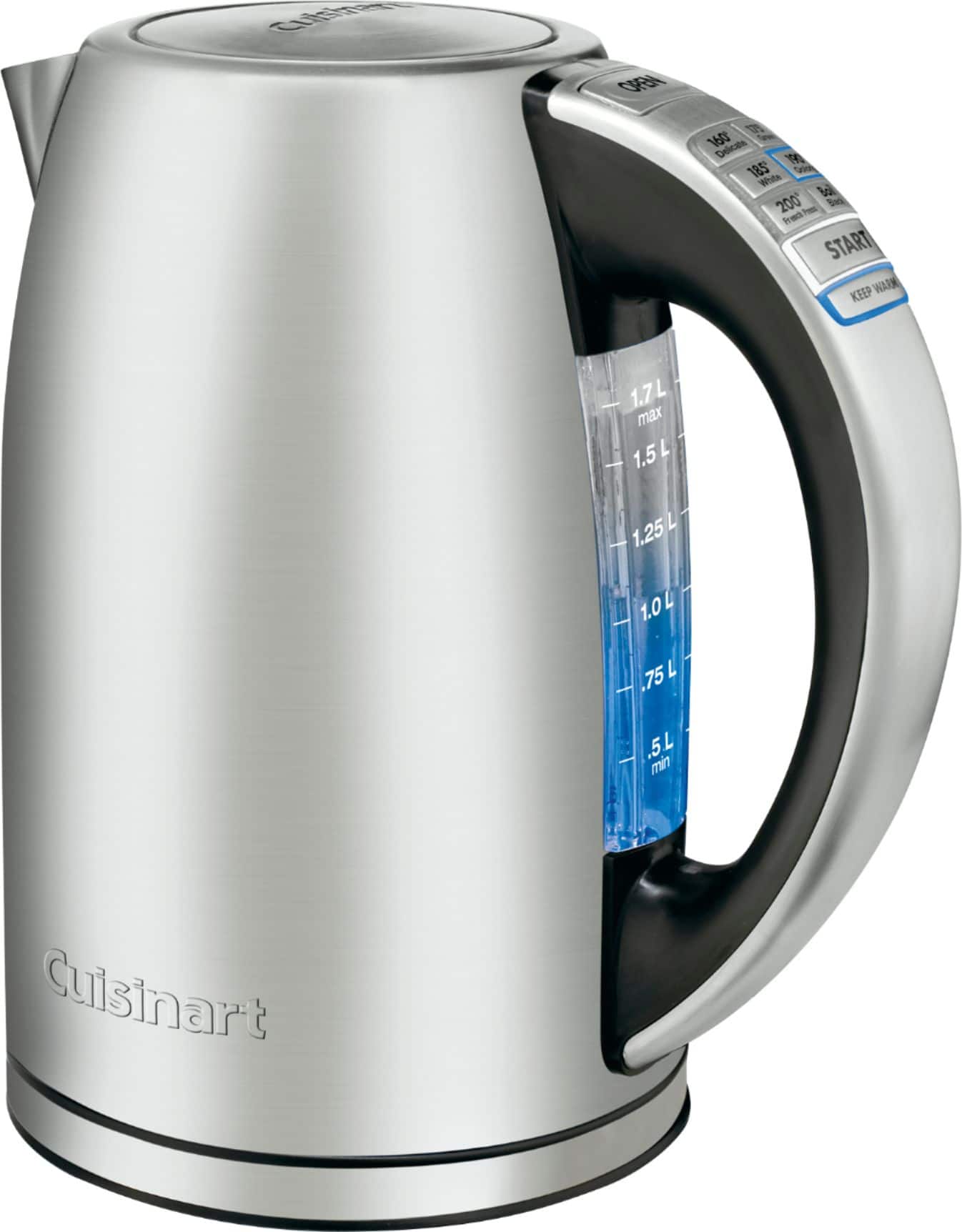 Alt View 13. Cuisinart - PerfecTemp Cordless Electric Kettle - Silver.