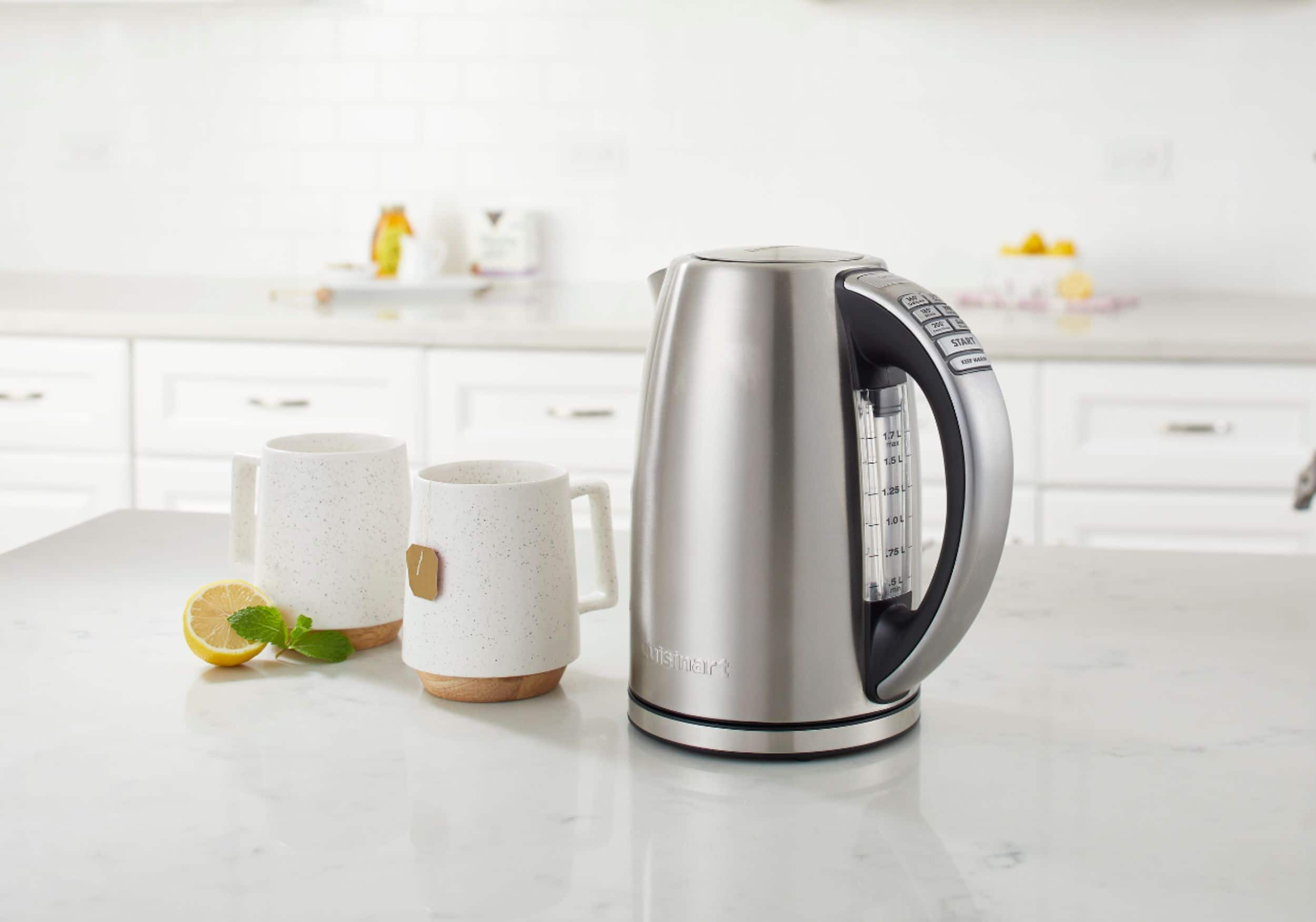 Alt View 16. Cuisinart - PerfecTemp Cordless Electric Kettle - Silver.