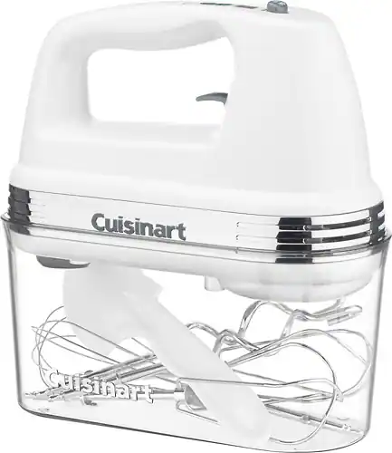 Angle. Cuisinart - Power Advantage PLUS 9 Speed Hand Mixer - White.