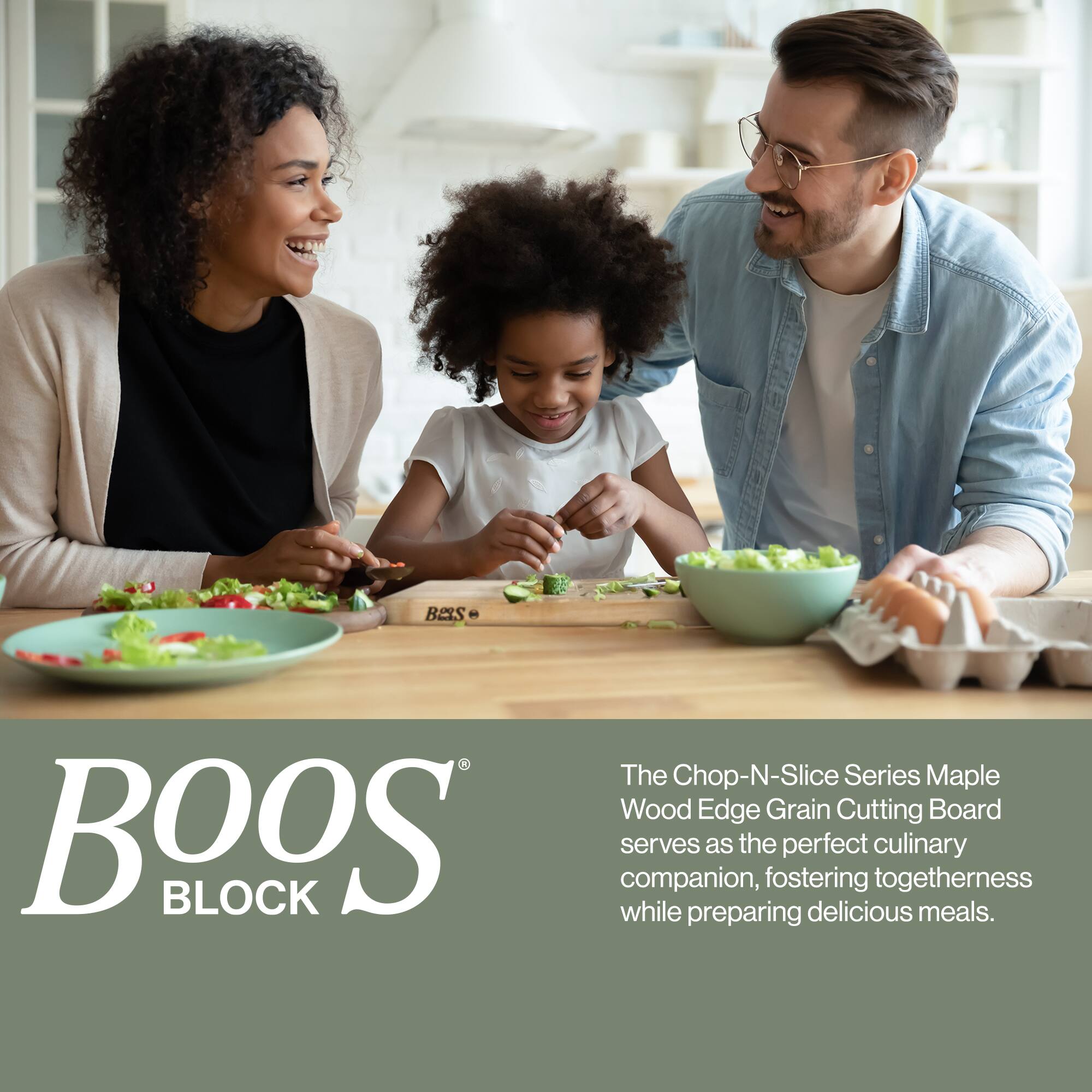 The Chop-N-Slice Series Maple Wood Edge Grain Cutting Board serves as the perfect culinary companion, fostering togetherness while preparing delicious meals.