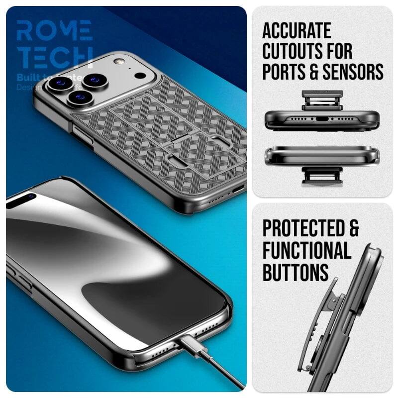 ROME TECH  
Built to Design  
ACCURATE CUTOUTS FOR PORTS & SENSORS  
PROTECTED & FUNCTIONAL BUTTONS