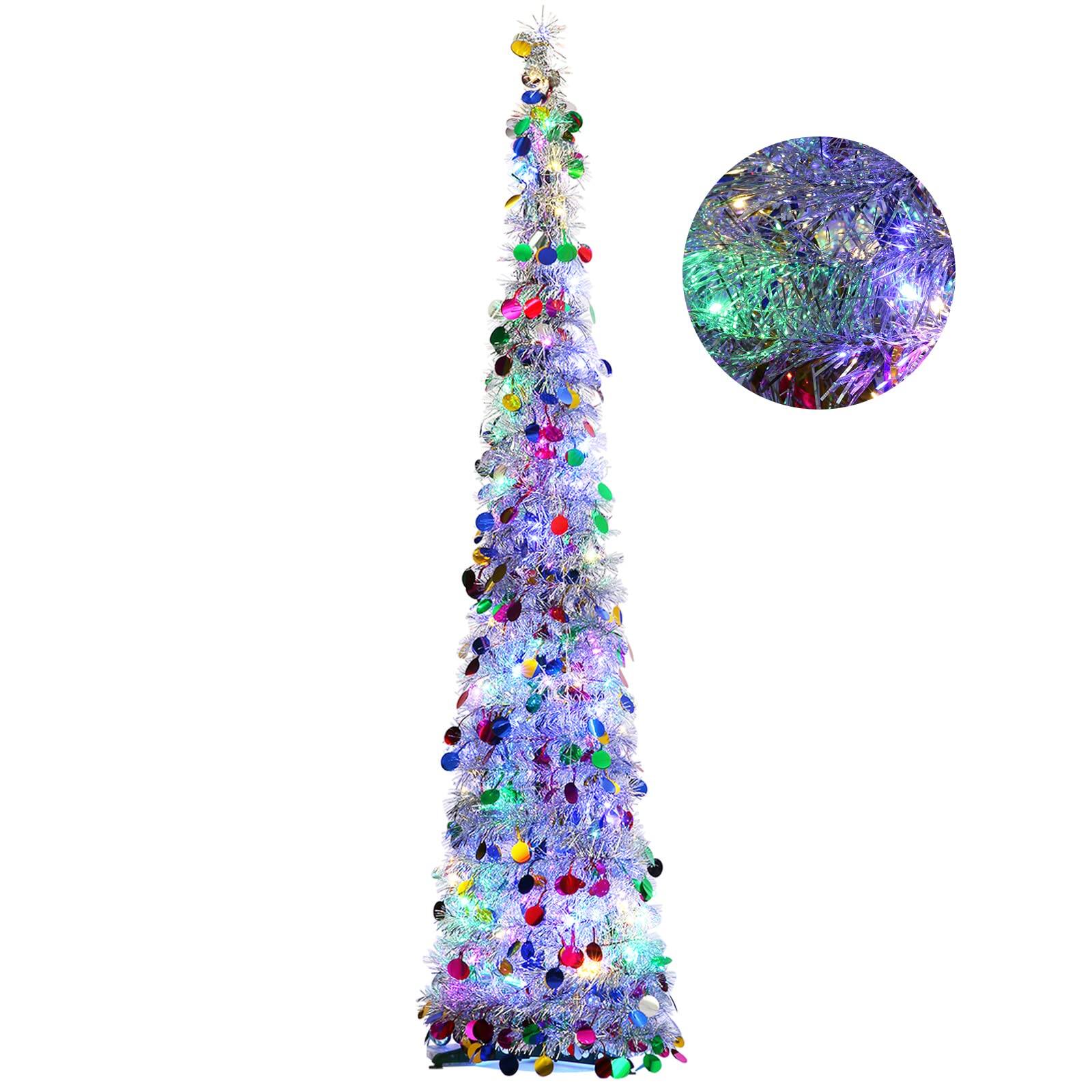 Alt View 1. Skar Audio - Artificial Christmas Pop Up Tree Tinsel Pencil With 100 Multi - Yellow.