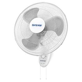 Hurricane - 18 Inch 90 Degree Oscillating 3 Speed Wall Mounted Fan, White - Supreme