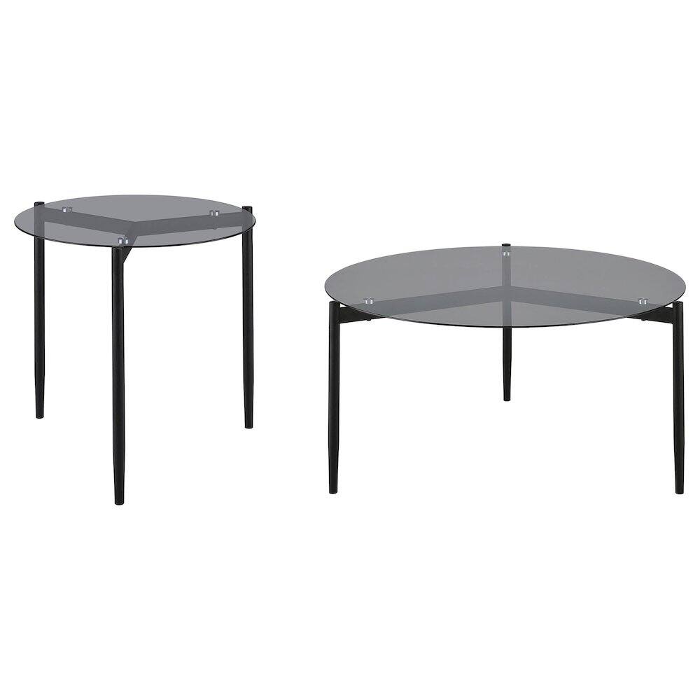 Coaster Co. of America - Rosalie 2-piece Round Coffee and End Table Set Grey - Gray