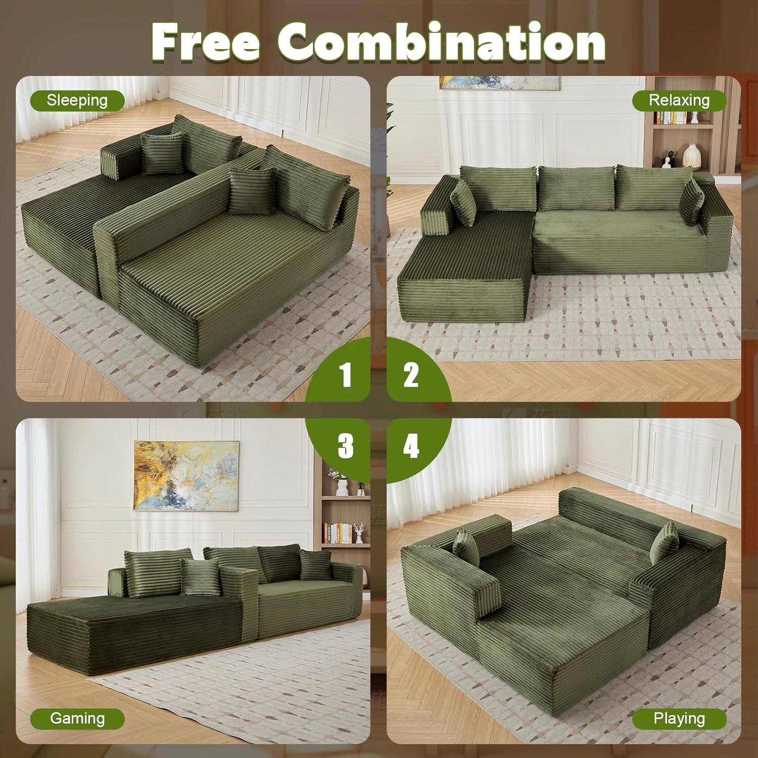 Free Combination

1. Sleeping
2. Relaxing
3. Gaming
4. Playing