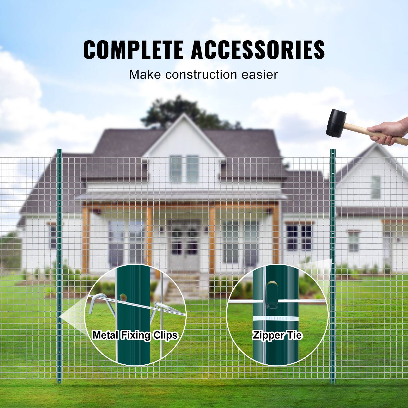 COMPLETE ACCESSORIES
Make construction easier
Metal Fixing Clips
Zipper Tie