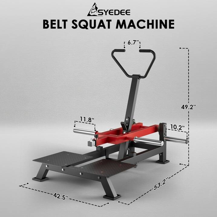 SYEDEE BELT SQUAT MACHINE 6.7" 11.8" 10.2" 42.5" 53.2" 49.2"
