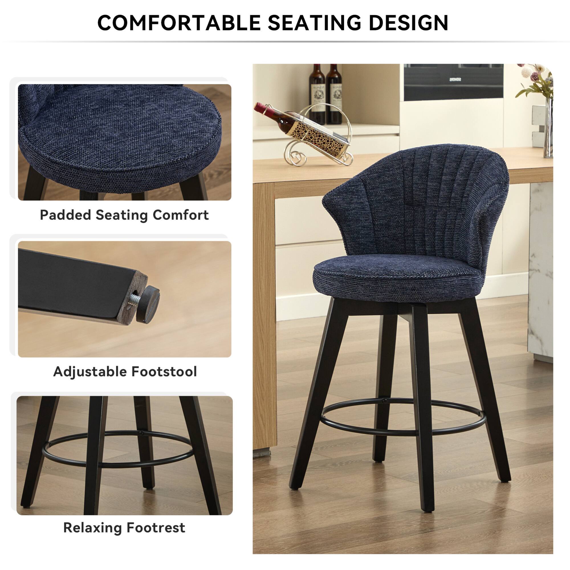 COMFORTABLE SEATING DESIGN

- Padded Seating Comfort
- Adjustable Footstool
- Relaxing Footrest