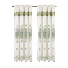 RT Designers Collection - RT Designer Collection Betsy Macrame Rod Pocket Curtain Panel 52" x 84" - Sage