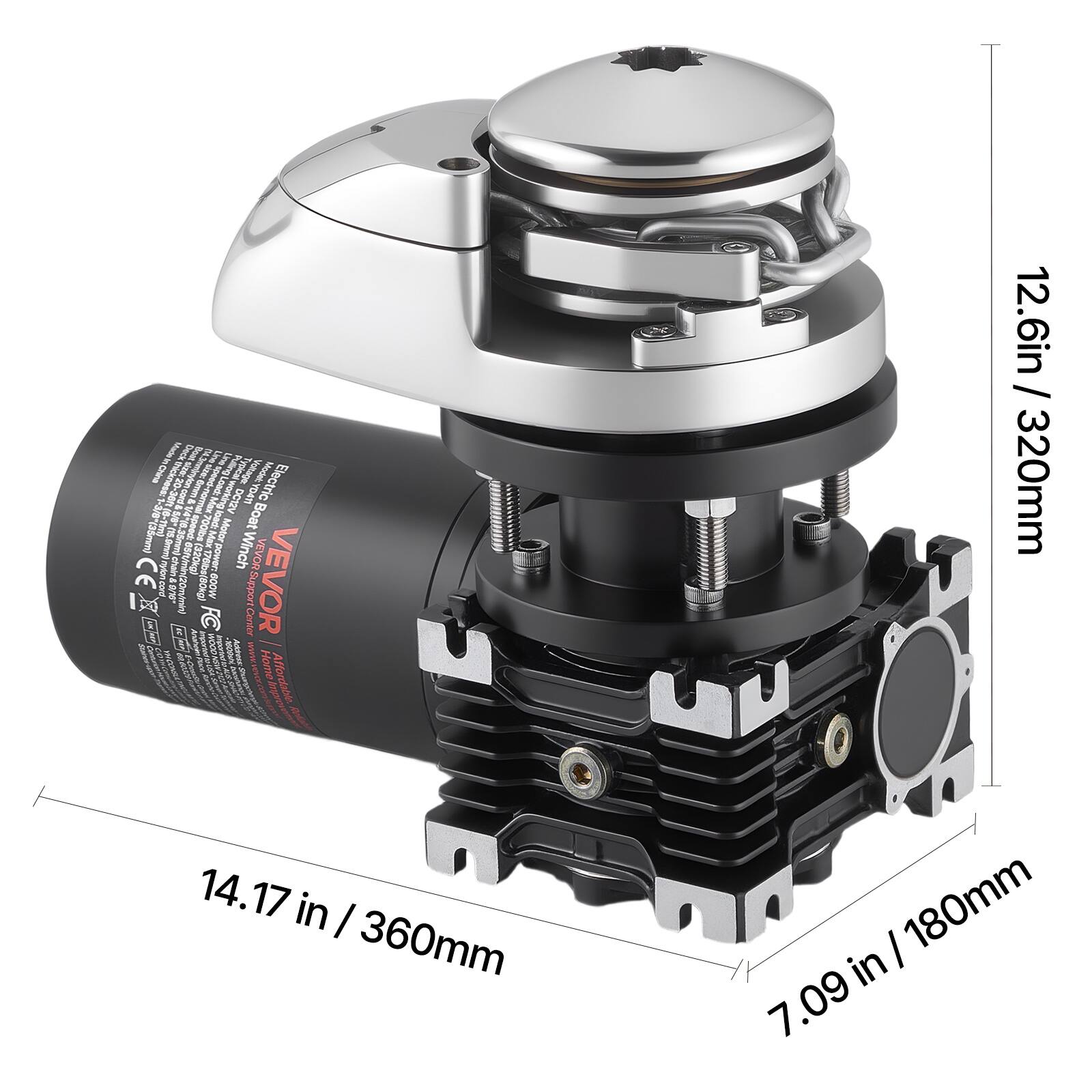 Made in 2 F PRC I eetmm& NAN 2 Voltage Mode Electric I LondonMax DEIO M -A AAOO Tivd 8 - 7000s load Motor Boat "cardimmi Ume 35mml Max Motorpow Winch VEVOR I nomchala ! 320kgl powen CE 2 89" nonmind20mmmn (BOkg) GOOW VEVORSupport-Con Support VEVOR x (2ommin FC Center a 8 R o Adives HomeJrp Affordabin U 12.6in / MmOSE 14.17 in I 360mm I 180mm in 7.09