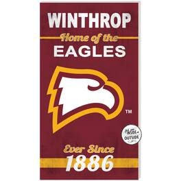 Jardine - Winthrop Eagles 11" x 20" Indoor/Outdoor Home Of The Sign - Maroon