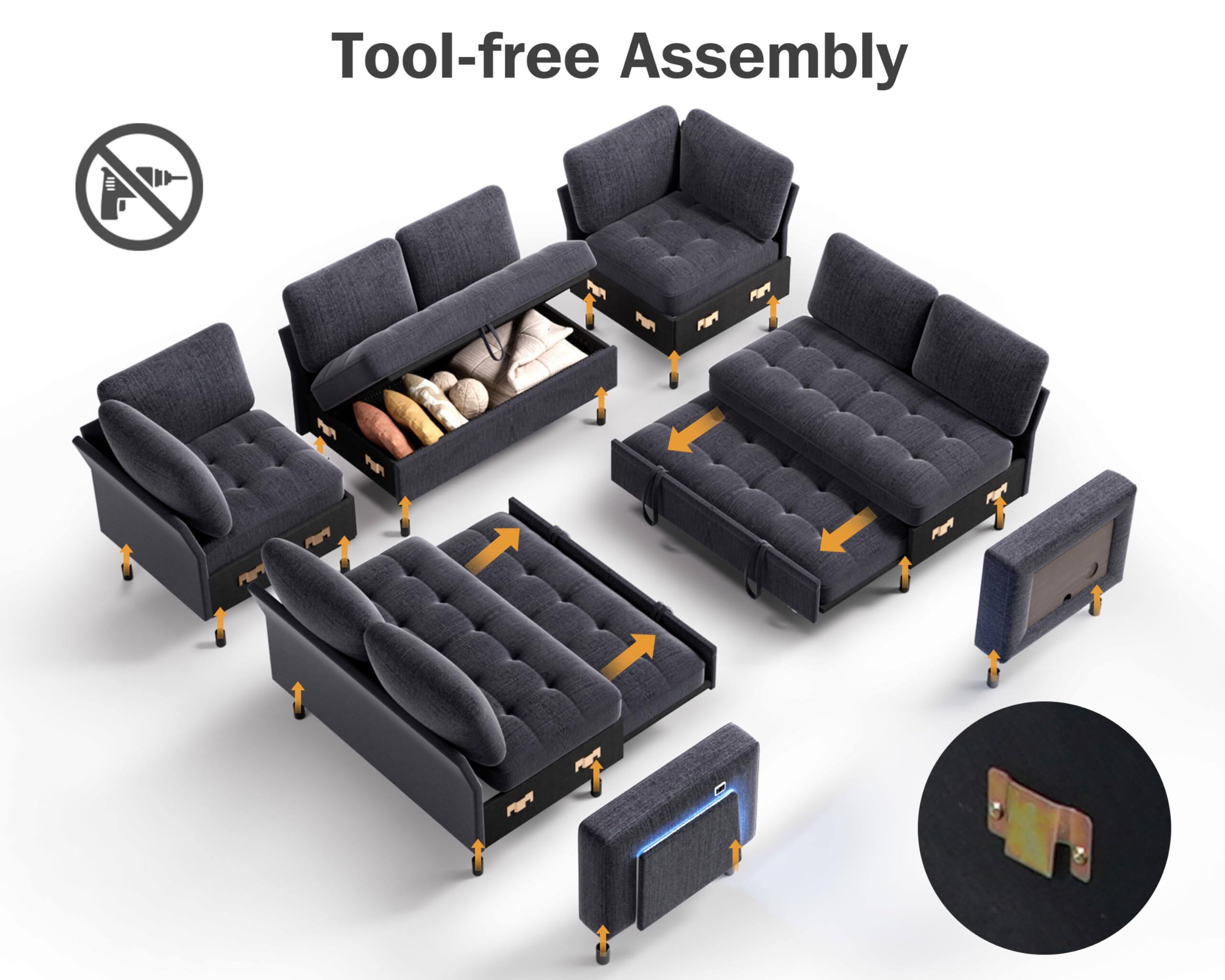 Tool-free Assembly