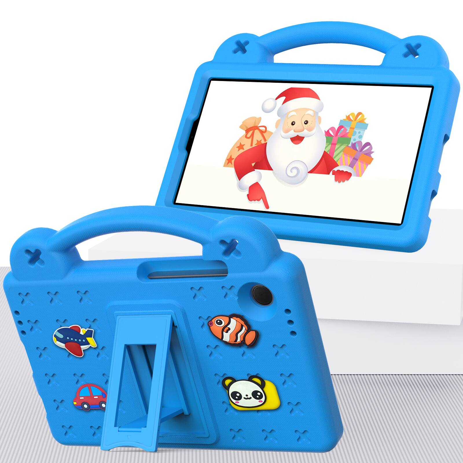 Alt View 3. Dteck - For Samsung Galaxy Tab A11 and Samsung Galaxy Tab A9 8.7-inch, Handle Grip Kickstand Shockproof Rugged Protective Case - Skyblue.