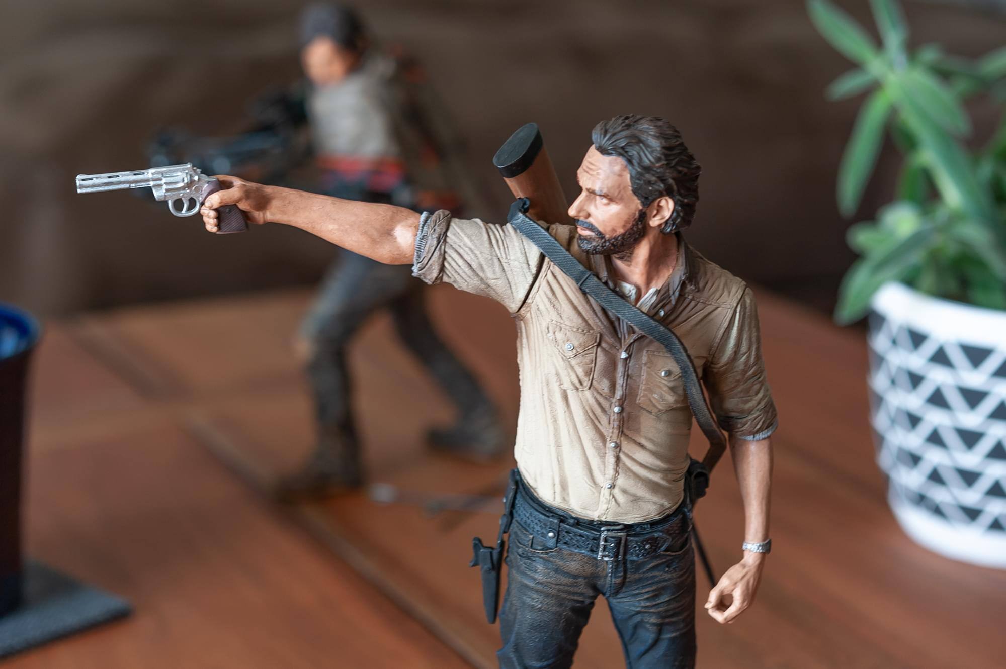 Alt View 4. McFarlane Toys - The Walking Dead Rick Grimes Deluxe Poseable Figure | Measures 10 Inches Tall.