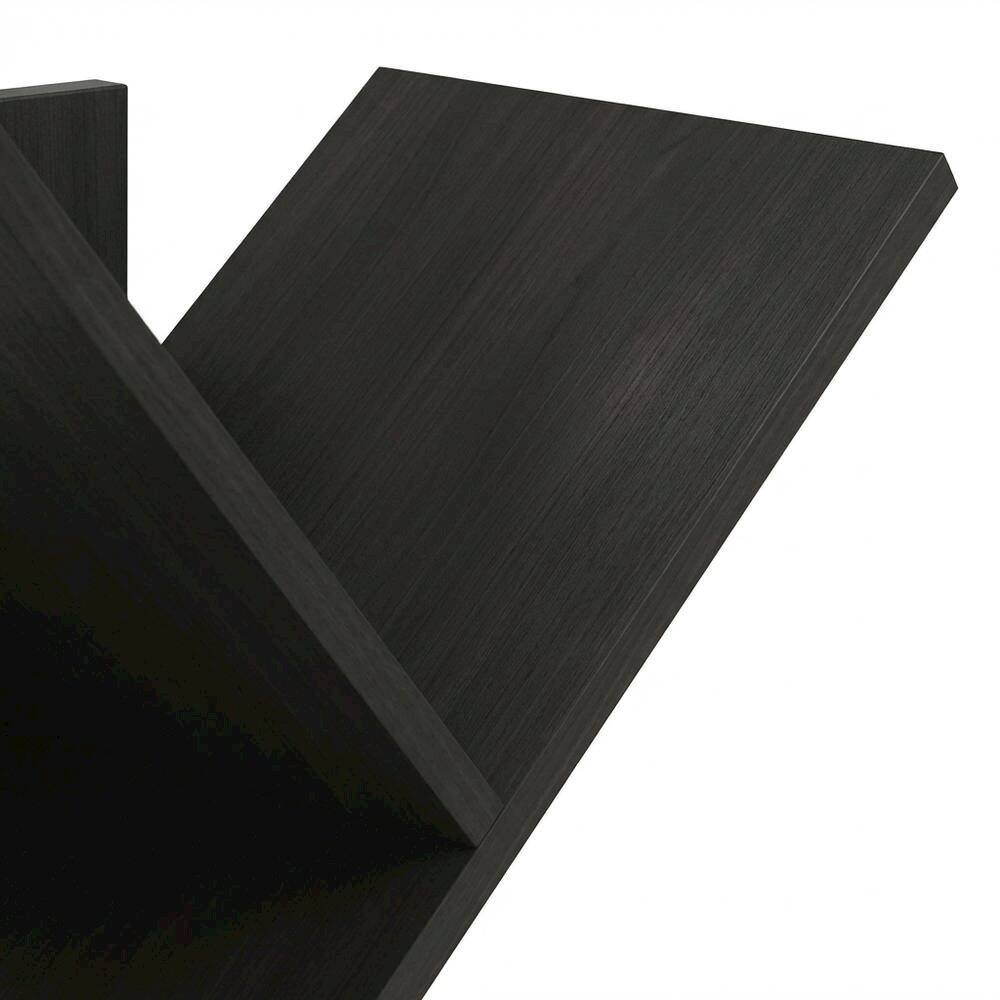 Alt View 1. FurniFact - 9-Tier Floor Bookcase with Engineered Wood Shelving for Storage and Display - Brown.