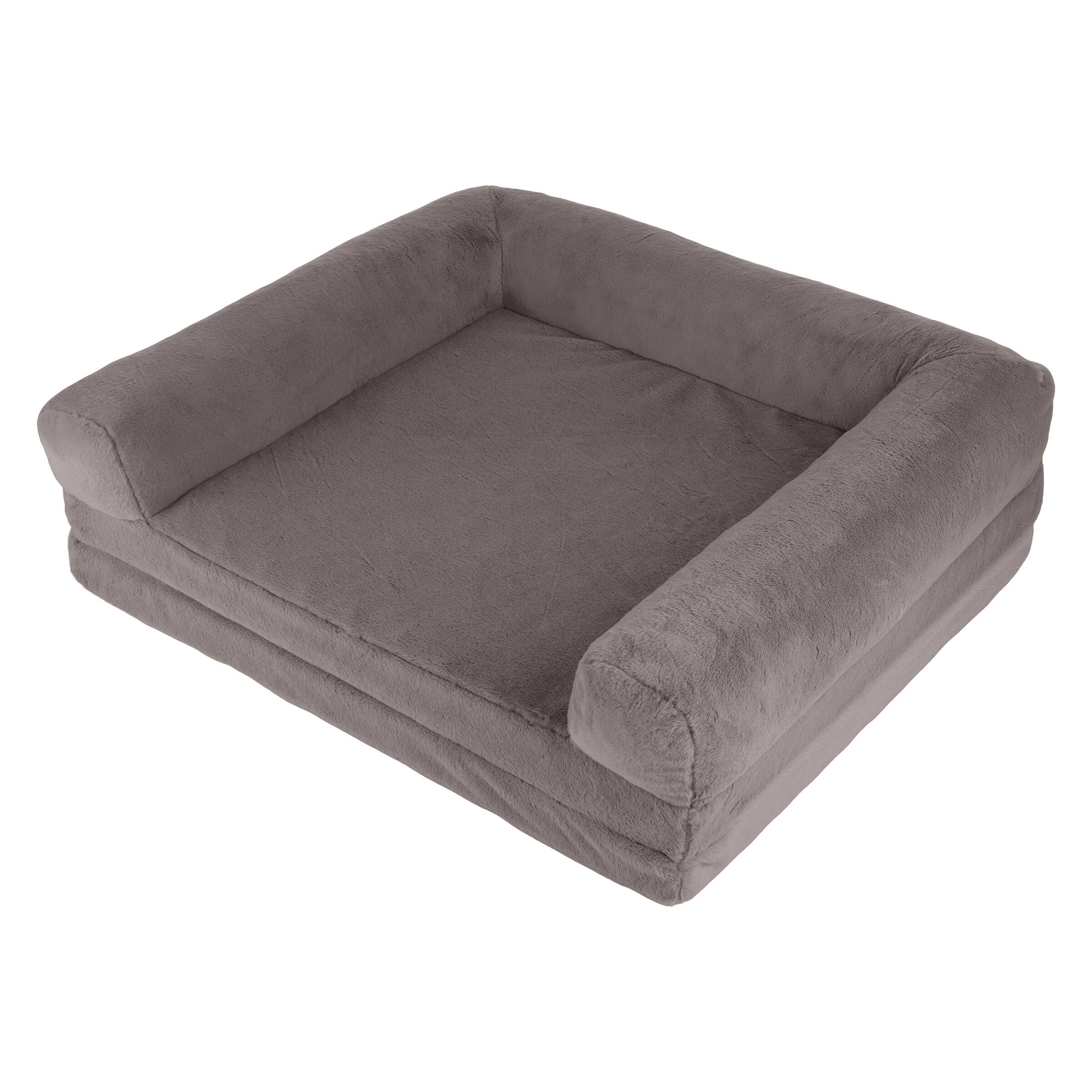 PetMaker - Human Dog Bed 74” x 41” x 9” Human Sized Dog Bed for Large Dogs and Adults with Supportive Egg Foam and Bolster - Gray price history on PriceWatchPro