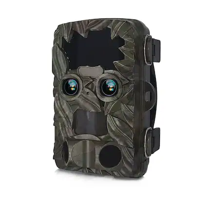 Front. Cluzine - Dual-Lens Trail Camera, 120° Wide Angle, 18-Month Standby, IP66 Waterproof for Wildlife Hunting.