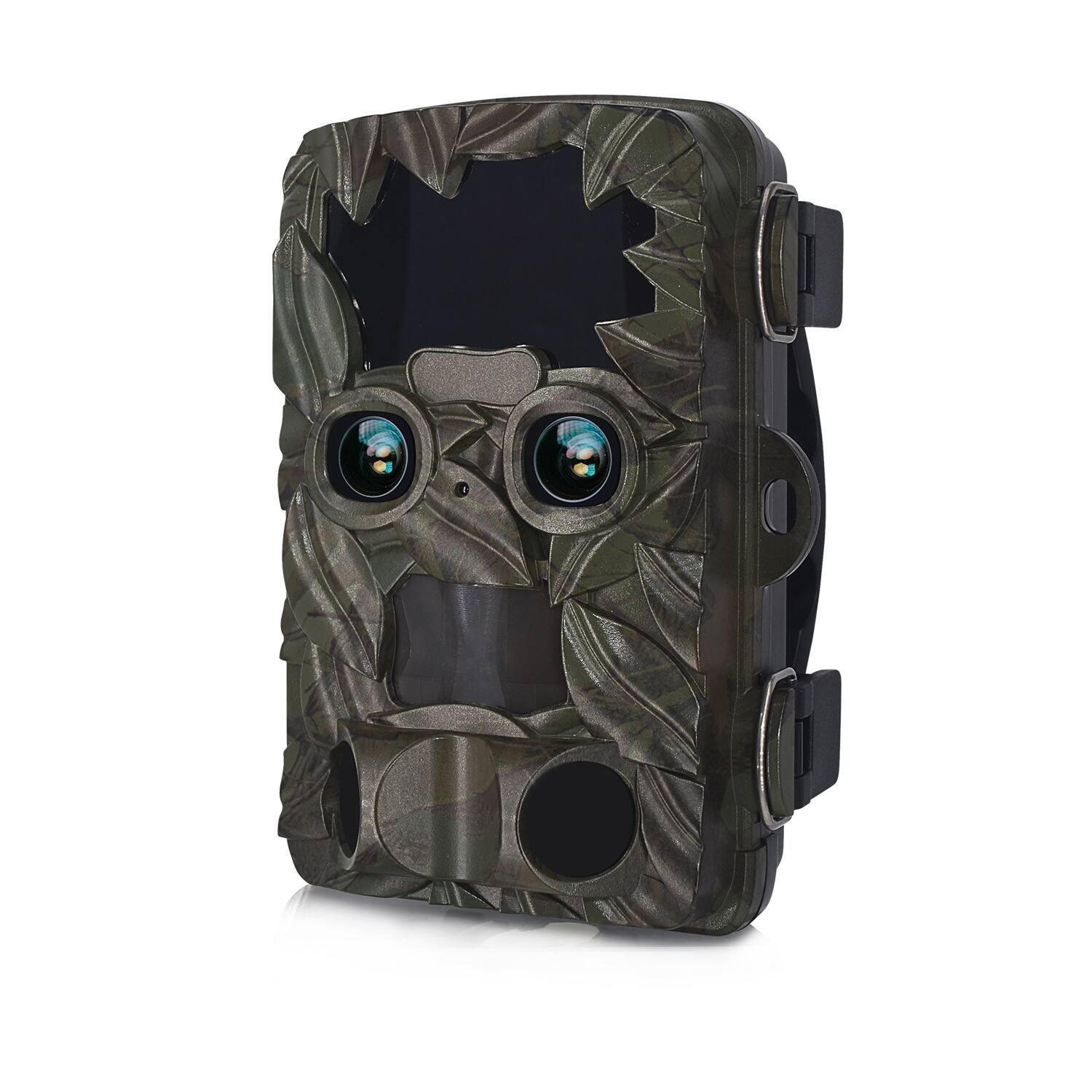 Front. Cluzine - Dual-Lens Trail Camera, 120° Wide Angle, 18-Month Standby, IP66 Waterproof for Wildlife Hunting.