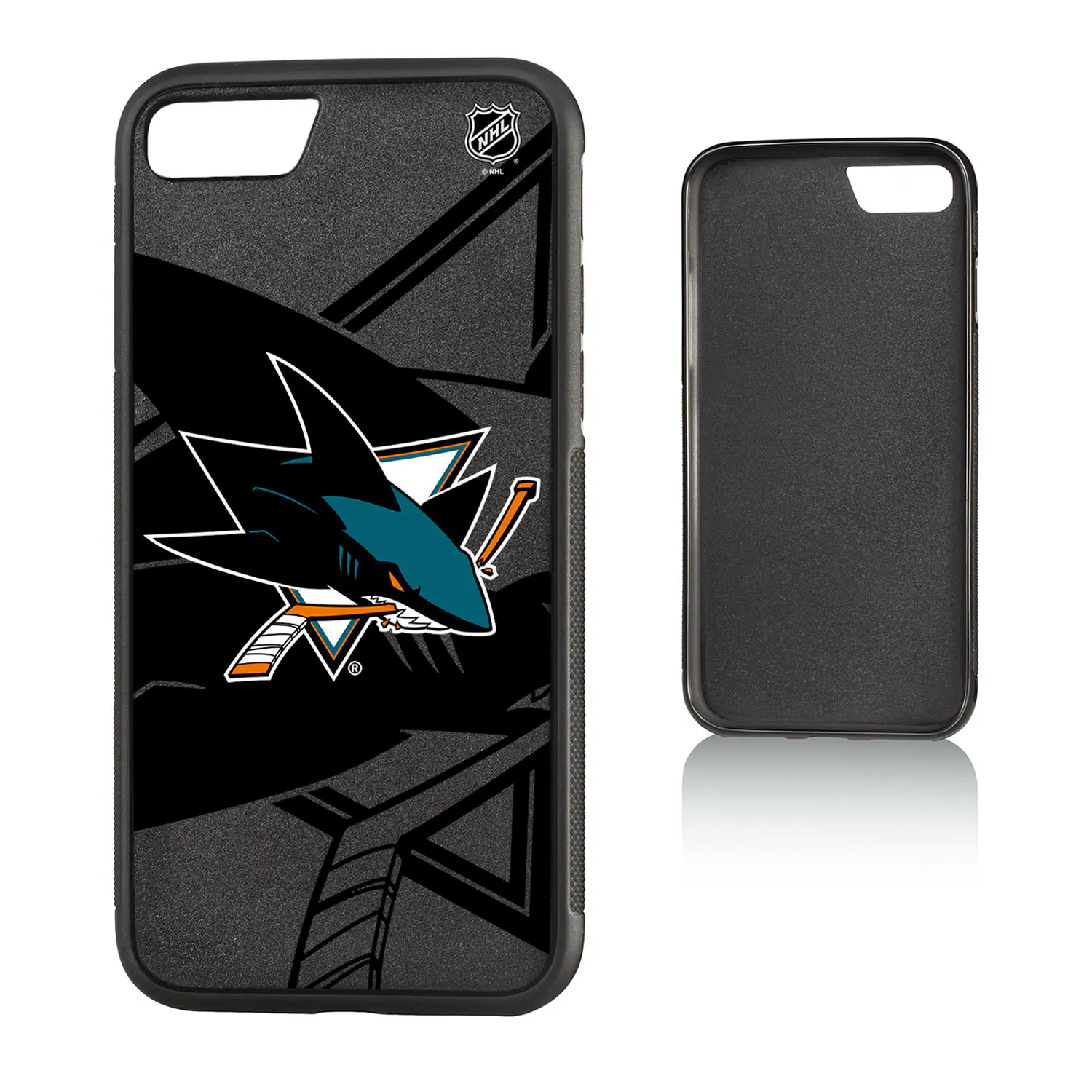 Alt View 1. Keyscaper - San Jose Sharks Bump Case with 8.2ft Drop Protection - 15 Pro - Multicolor.