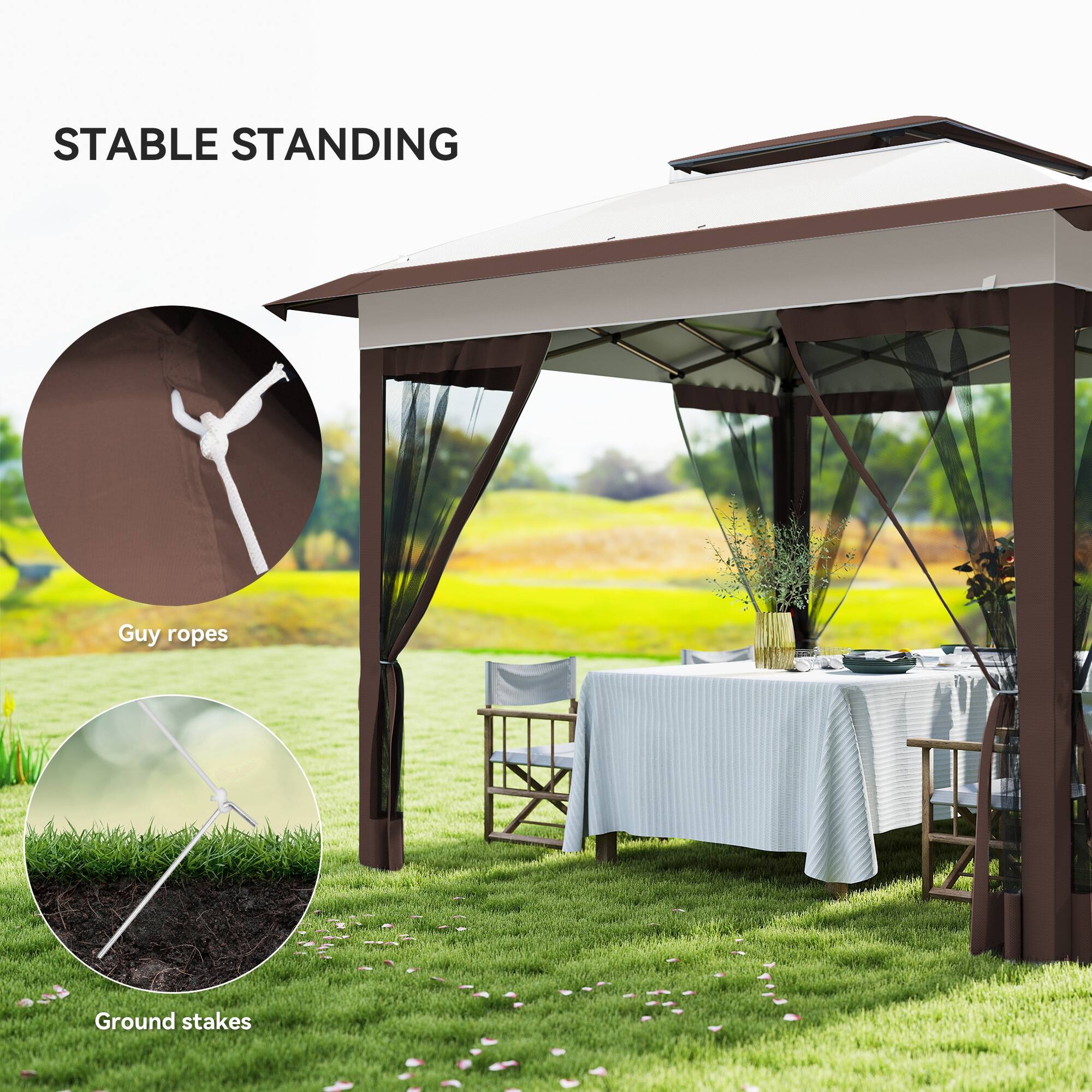 STABLE STANDING

Guy ropes

Ground stakes