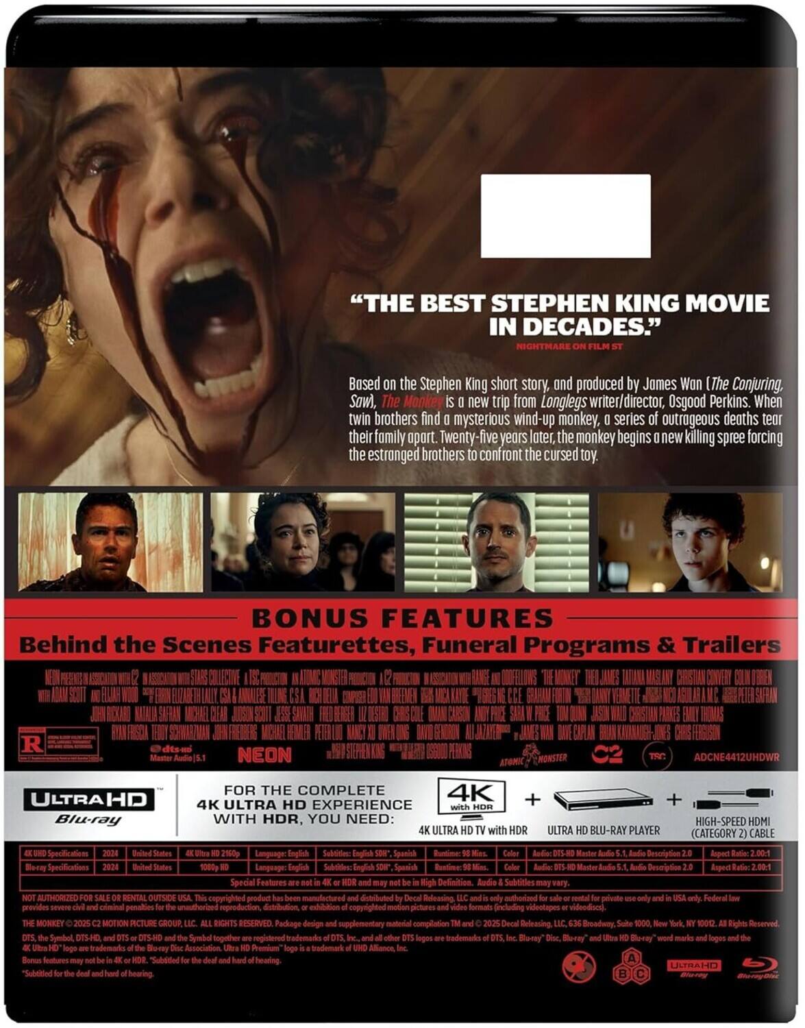 Alt View 1. The Monkey   - 4K Blu-Ray.